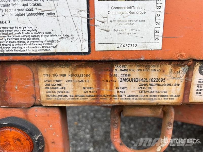 Miska 8 ft S/A Utility Trailer 其他拖车