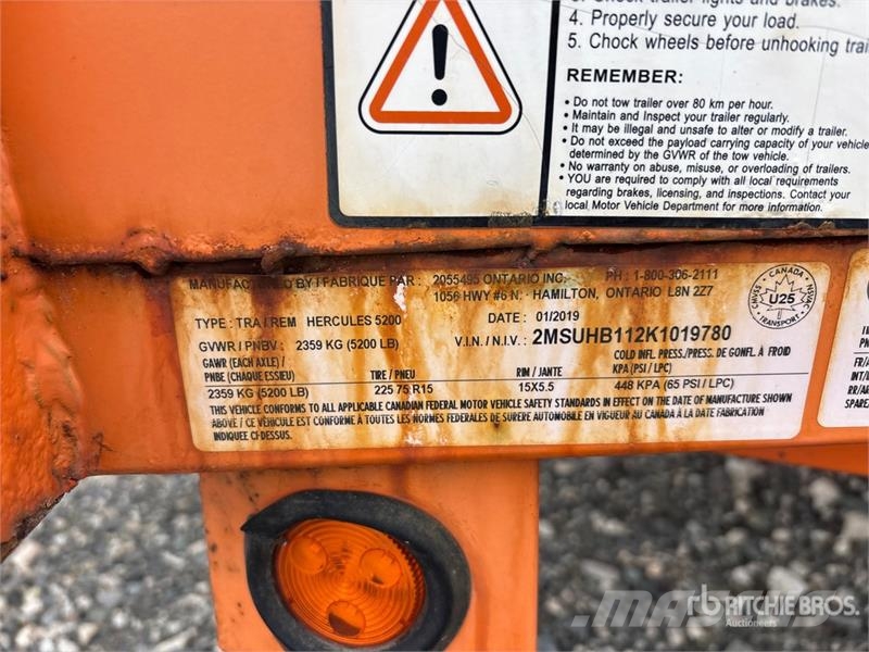  Miska CA58U 8 ft S/A Utility Trailer Andere Anhänger