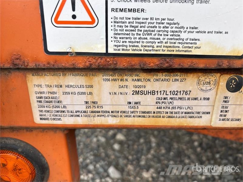  Miska CA58U 8 ft S/A Utility Trailer Andere Anhänger