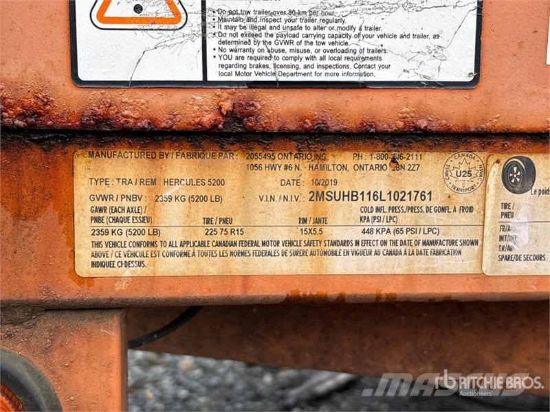 Miska CA58U 8 ft S/A Utility Trailer Alte remorci