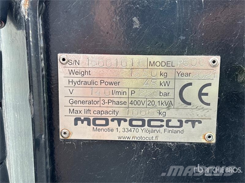 Motorcut P-600 24 in Excavator Pipe/Screw Pile Pla Drugi deli