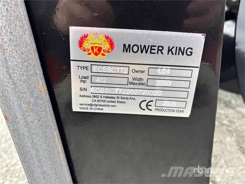Mower King ECSSCT72 60 in Skid Steer Trencher (Unu Kædegravere