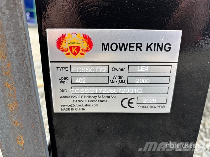 Mower King ECSSCT72 60 in Skid Steer Trencher (Unu Kædegravere