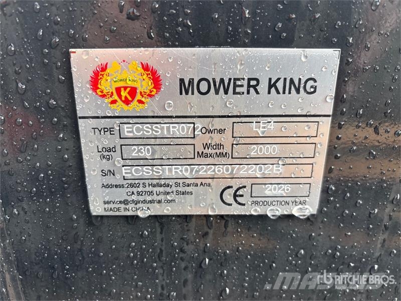  Mower King ECSSTR072 72 in Skid Steer Tiller (Unus Grades mecânicas e moto-cultivadores