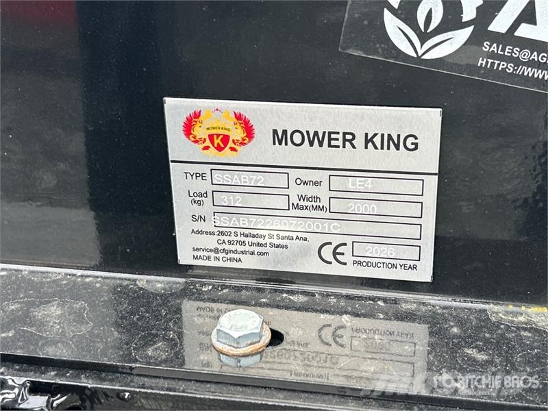 Mower King SSAB72 72 in Skid Steer Broom (Unused) Brushes