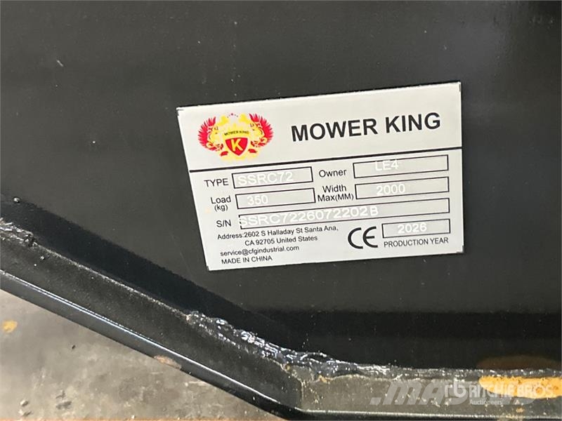 Mower King SSRC 72 in Skid Steer Brush Cutter (Unu 牽引式モア/芝刈り機