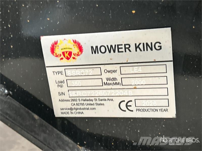 Mower King SSRC 72 in Skid Steer Brush Cutter (Unu 牽引式モア/芝刈り機