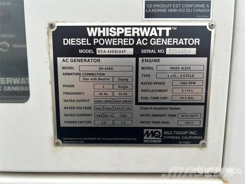 MultiQuip DCA45SSIU4F Diesel Generatoren