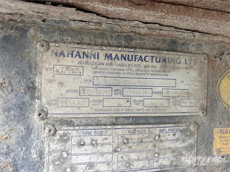  Nahanni 13 ft T/A Pup Dump Trailer مقطورات قلابة