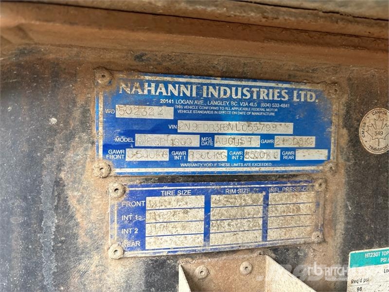 Nahanni 16 ft Tri/A Drawbar Pup Pup Dump Trailer Самосвальные прицепы