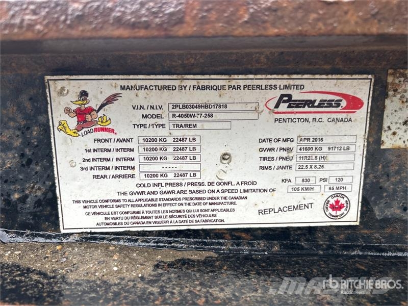 Peerless 30 ft Quad/A Quad Log Trailer Timber trailers