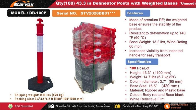 Quantity of (100) STARVOX DB-100P 44 in Delineato Transportes - Outros