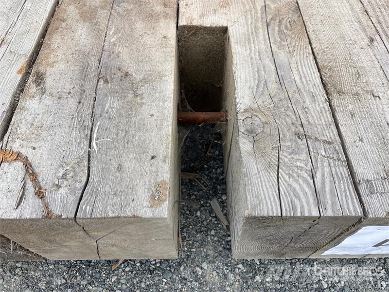 Quantity of (2) 4 ft x 12 in x 25 ft 6 in Timber C Crane spares & accessories