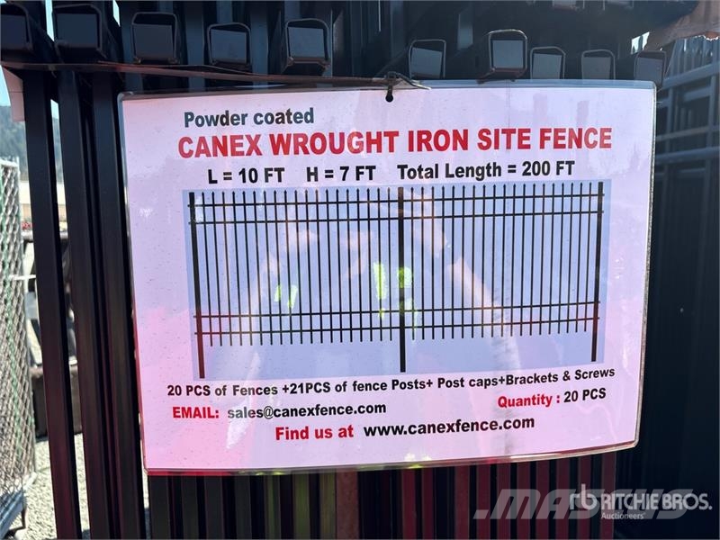  Quantity of (20) Canex 10 ft x 7 ft Powder Coated  Andre komponenter