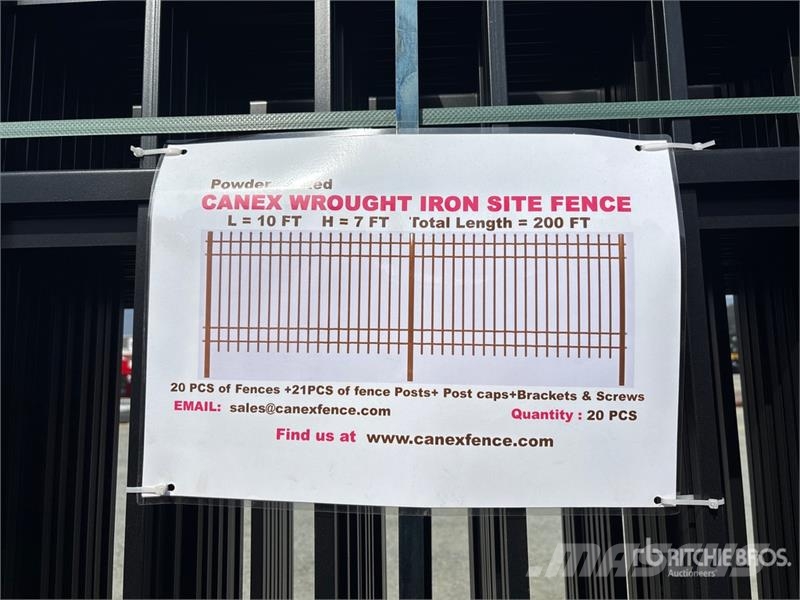  Quantity of (20) Canex 10 ft x 7 ft Powder Coated  Andre komponenter