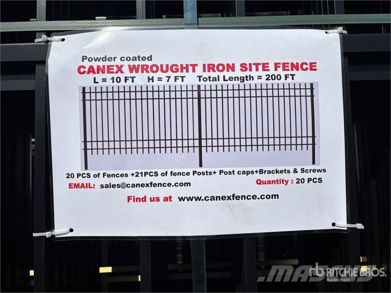 Quantity of (20) Canex 10 ft x 7 ft Powder Coated Altri componenti