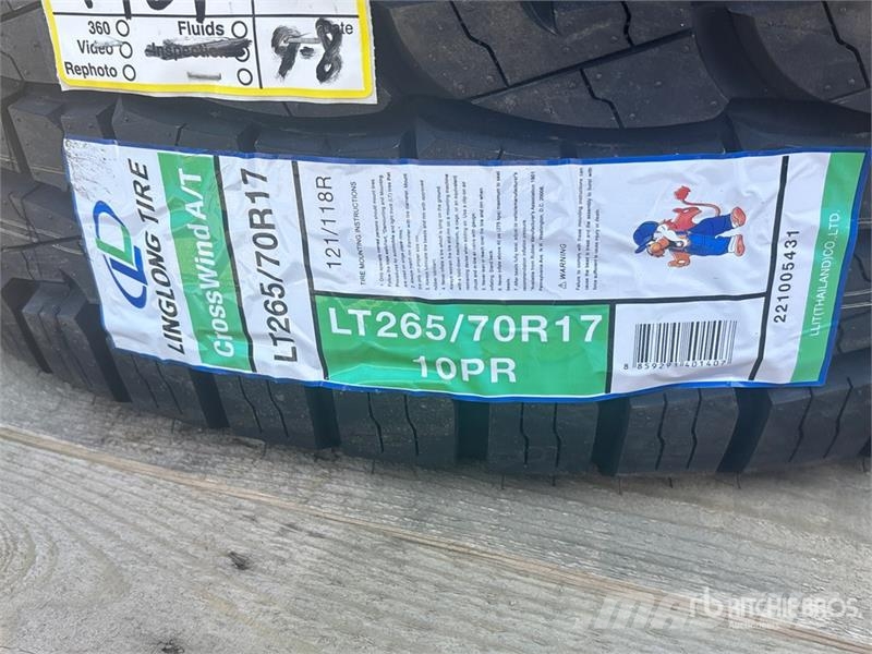 Quantity of (4) LT265/70R17 Tires (Unused) 轮胎、车轮、轮圈