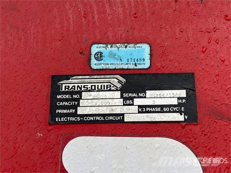  Quantity of (4) Transquip RM16 Electric Truck Hois Sonstige Baumaschinen