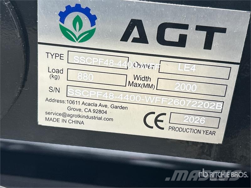 Quantity of (5) AGT SSCPF48-4400-WFF Skid Steer F Δικράνες