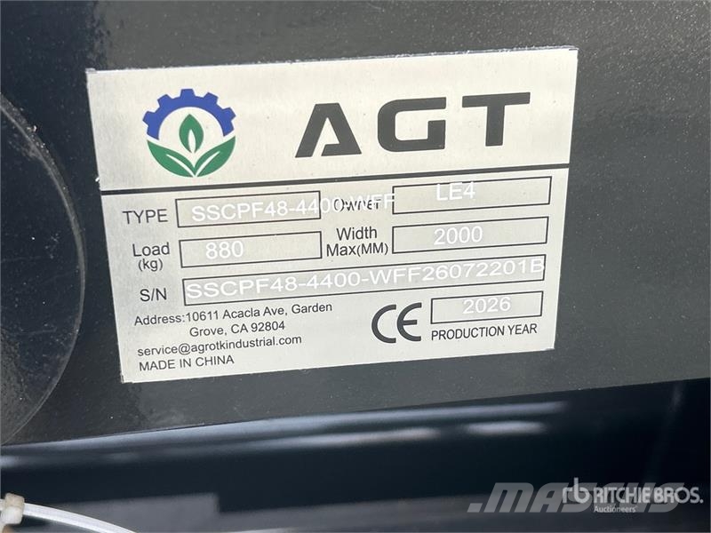 Quantity of (5) AGT SSCPF48-4400-WFF Skid Steer F Δικράνες