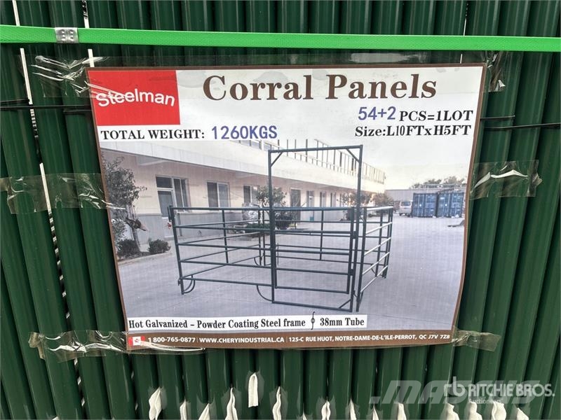 Quantity of (54) Steelman 10 ft x 5 ft 10 ft x Liv Оборудование для животноводческих ферм
