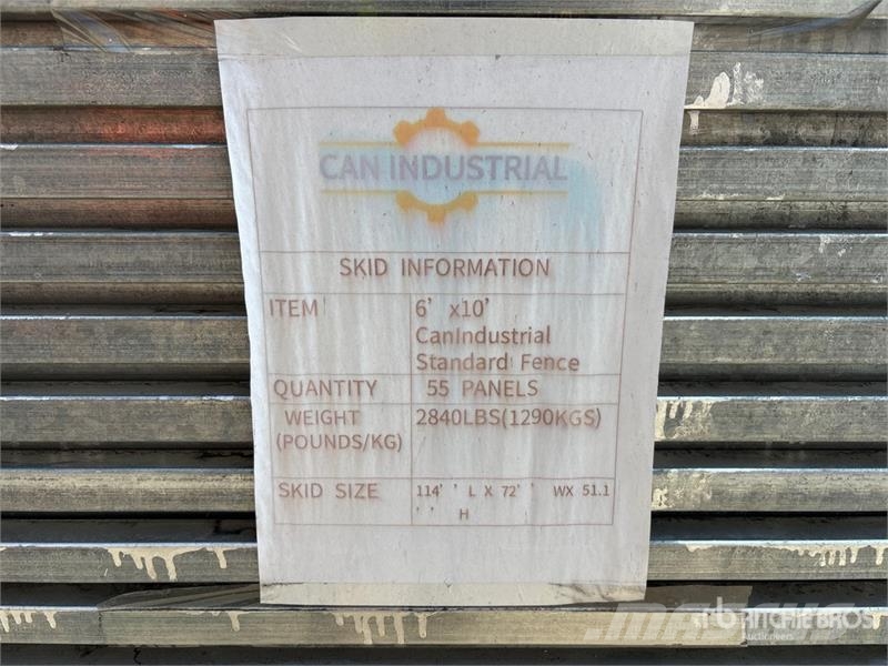  Quantity of (55) 9 ft 6 in x 6 ft Galvanized Premi Drugi deli
