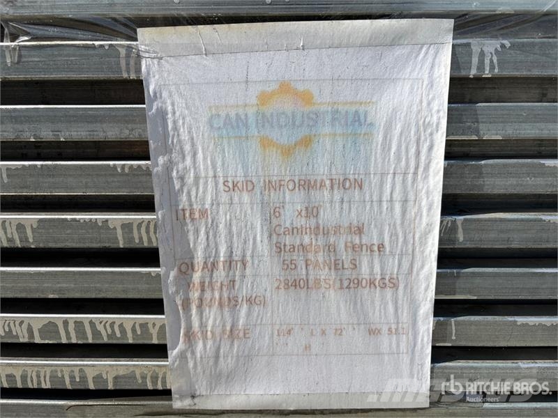 Quantity of (55) 9 ft 6 in x 6 ft Galvanized Premi Drugi deli