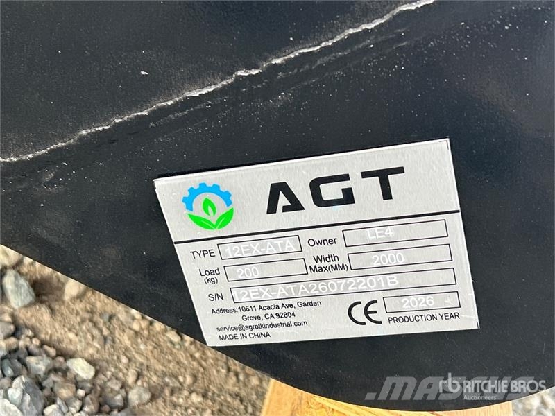  Quantity of (9)  AGT 12EX-ATA Mini Excavator Attac Kiti naudoti statybos komponentai