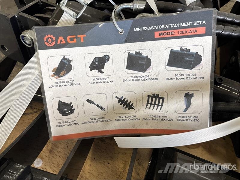  Quantity of (9)  AGT Mini Excavator Attachments (U مكونات أخرى