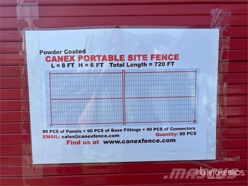 Quantity of (90) Canex 8 ft x 6 ft Powder Coated T Drugi deli