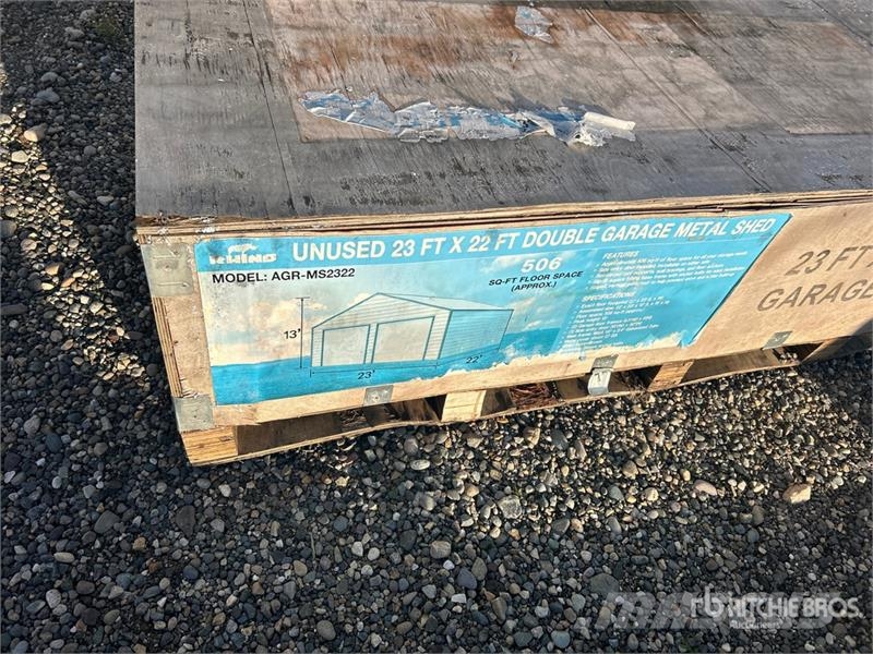 Rhino AGR-MS2322 Double Garage Metal Shed (Unused) Stahlrahmenaufbauten