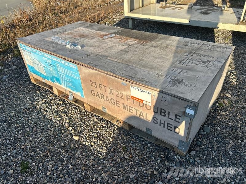 Rhino AGR-MS2322 Double Garage Metal Shed (Unused) Stahlrahmenaufbauten