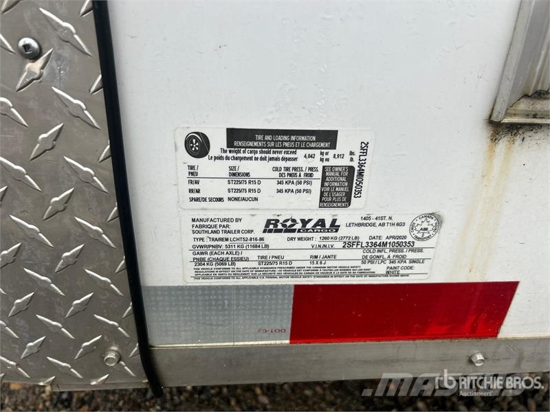 Royal 16 ft 3 in x 99 in T/A Shower and Laundry Trailer Other trailers