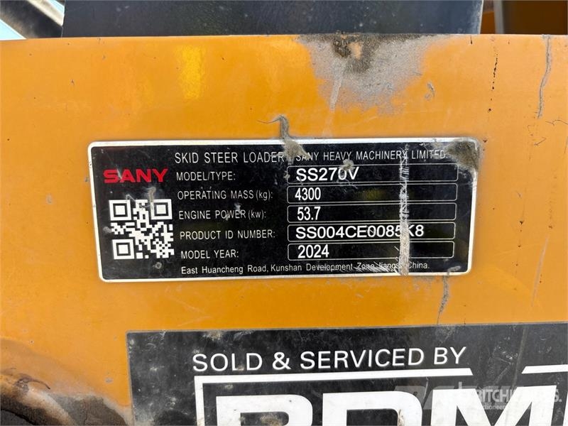 Sany SS270V Skid Steer Loader Liukuohjatut kuormaajat
