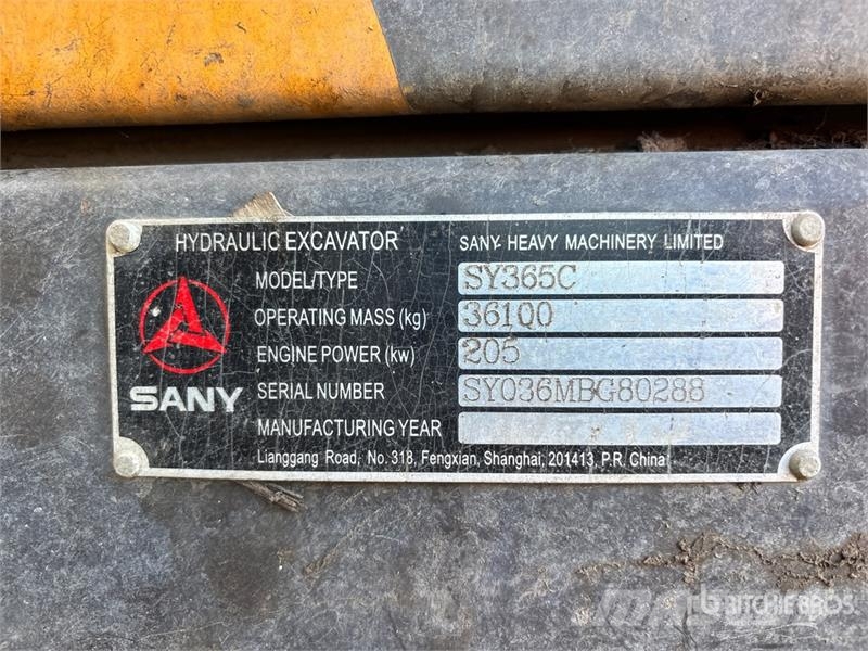Sany SY365 Tracked Excavator Raupenbagger