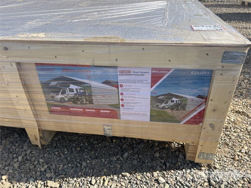 SDLC2030FT 20 ft x 30 ft Enclosed Carport (Unused) Teraskonstruktsiooniga ehitised