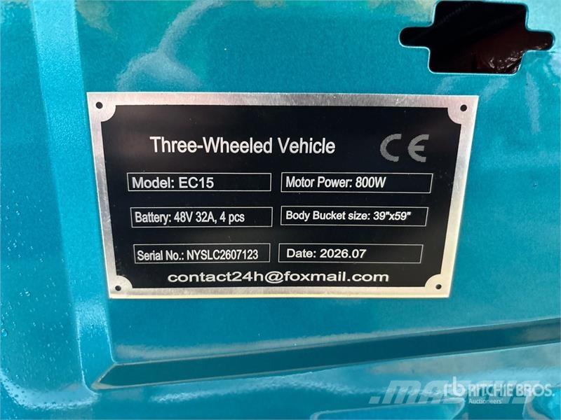 SDLOOL SL-EC15 Electric Trike (Unused) Automobili