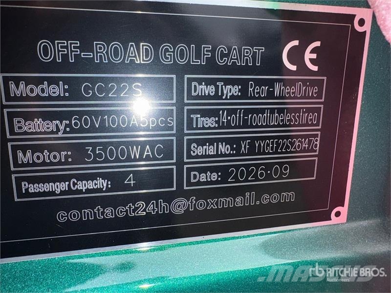 SDLOOL SL-GC22S Electric Off-Road Golf Cart (Unuse Golfkarren / golf carts