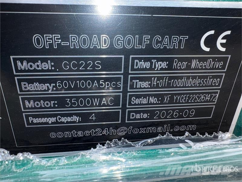 SDLOOL SL-GC22S Electric Off-Road Golf Cart (Unuse Golfkarren / golf carts