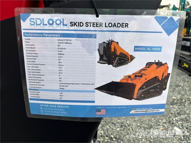  SDLOOL SL-V1000 Mini Compact Track Loader (Unused) لوادر انزلاقية التوجيه
