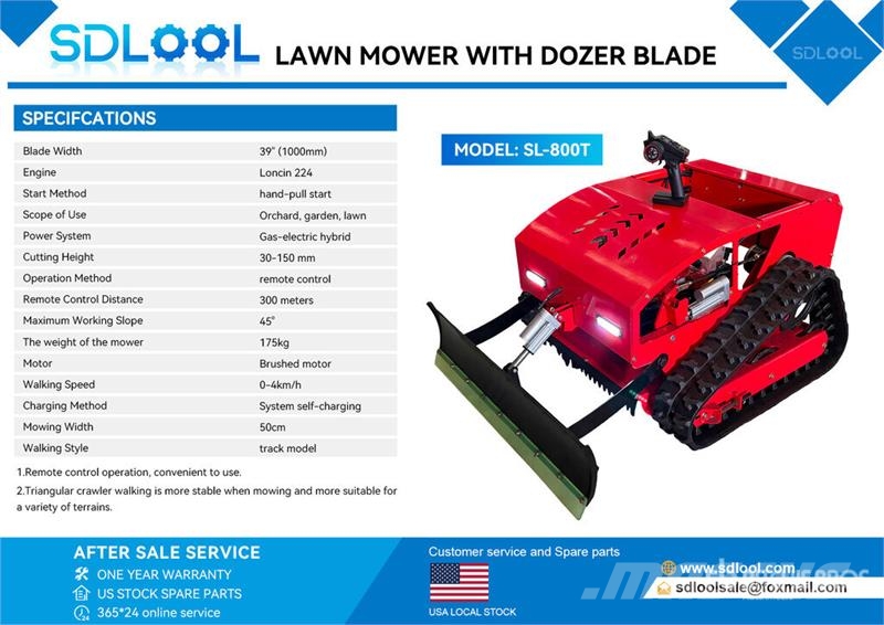  SDLOOL SL800T Remote Control Lawn Mower (Unused) ركوب الحشائش
