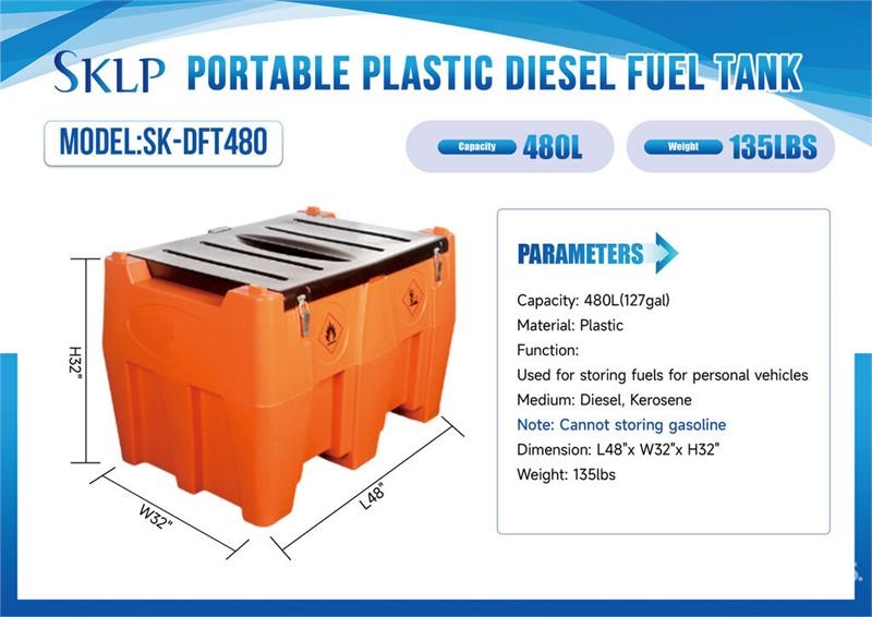 SKLP SK-DFT480 127 gal Portable Poly Diesel Fuel T Fuel and additive tanks