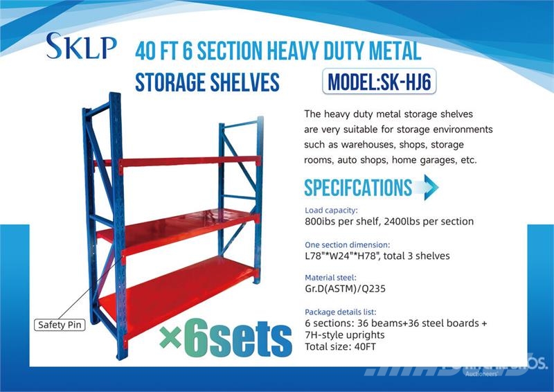 SKLP SK-HJ6 2 ft x 40 ft Metal Storage Shelving (U Drugi deli
