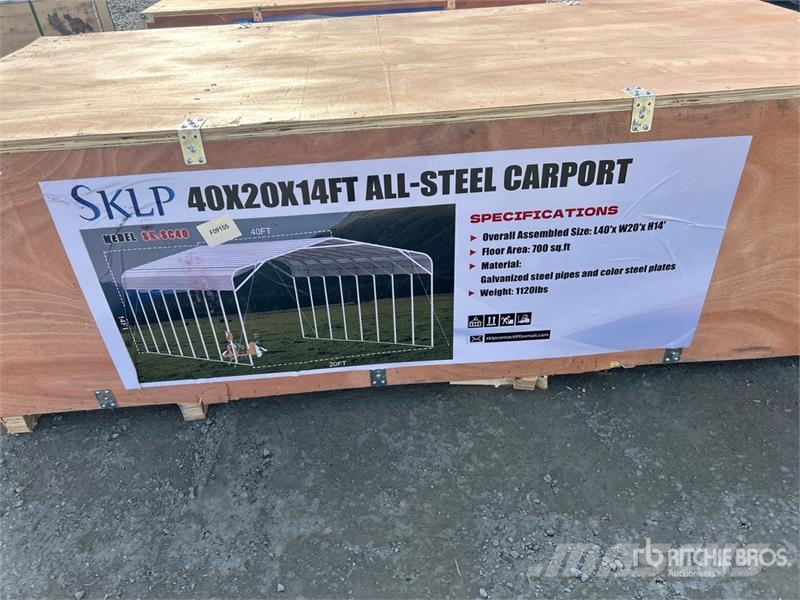 SKLP SK-SC40 20 ft x 40 ft All-Steel Carport (Unus Steel frame buildings