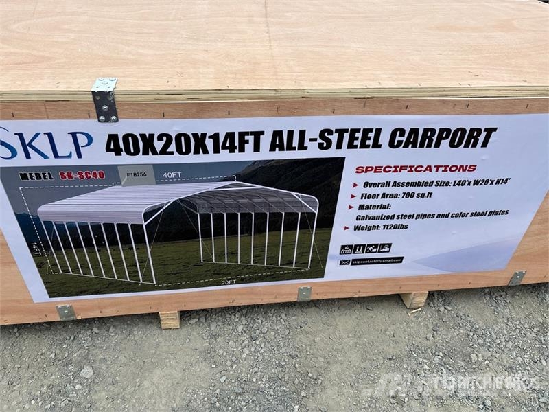 SKLP SK-SC40 20 ft x 40 ft All-Steel Carport (Unus Stalen constructies