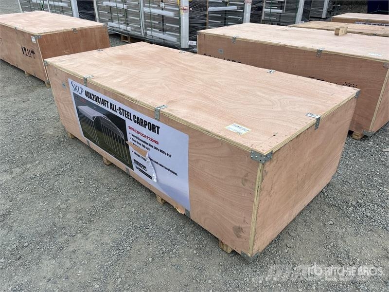 SKLP SK-SC40 20 ft x 40 ft All-Steel Carport (Unus Acélszerkezetes épületek