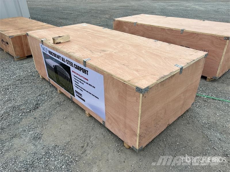 SKLP SK-SC40 20 ft x 40 ft All-Steel Carport (Unus Acélszerkezetes épületek