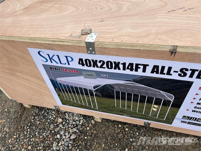  SKLP SK-SC40 20 ft x 40 ft All-Steel Carport (Unus Edificación de acero
