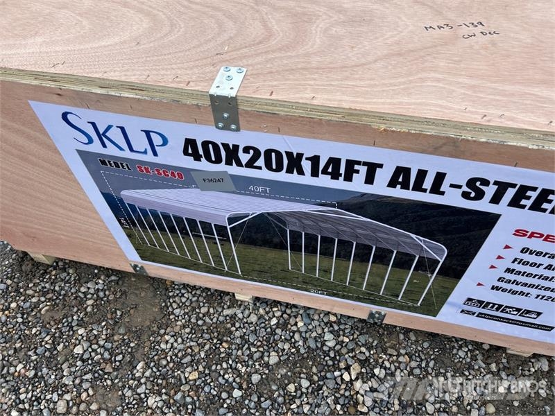  SKLP SK-SC40 20 ft x 40 ft All-Steel Carport (Unus Edificación de acero
