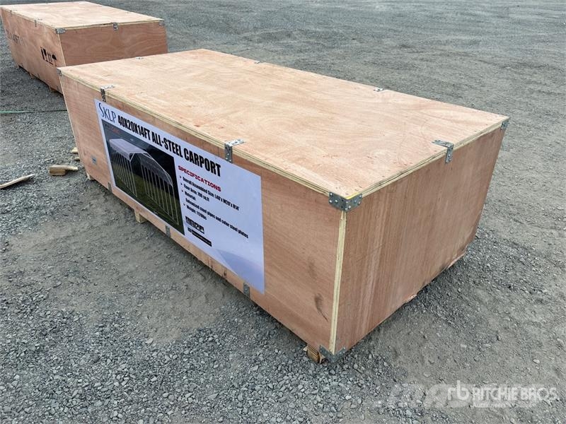 SKLP SK-SC40 20 ft x 40 ft All-Steel Carport (Unus Acélszerkezetes épületek